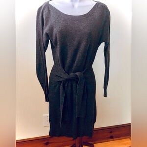 LAUNDRY BY DESIGN Charcoal Knit Midi Dress, Gray, Small, EUC (PM5)